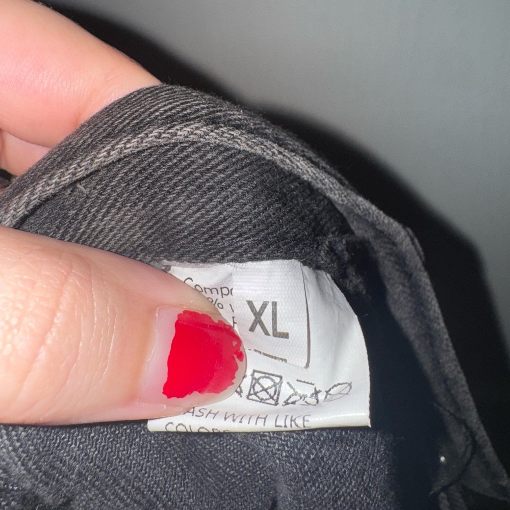 Shein Black Single Button Split Hem Stretch Denim… - image 4